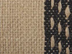 Set di 2 cuscini DESALIX Iuta 45 x 45 cm Beige A strisce