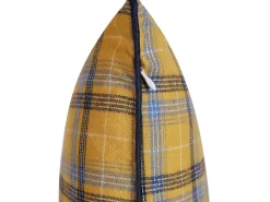 Set di 2 cuscini DICENTRA 45 x 45 cm Giallo Trama a scacchi