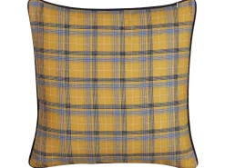 Set di 2 cuscini DICENTRA 45 x 45 cm Giallo Trama a scacchi