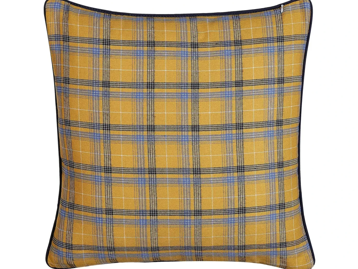 Set di 2 cuscini DICENTRA 45 x 45 cm Giallo Trama a scacchi