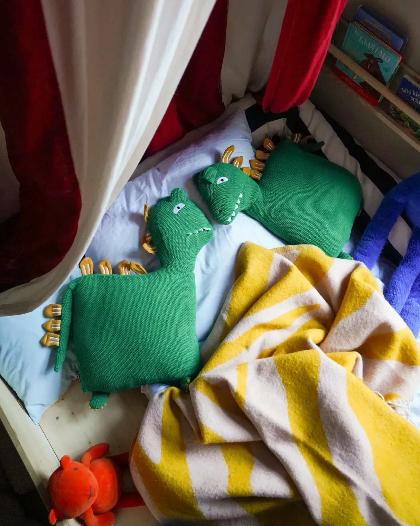 Set di 2 cuscini DINOS Cotone 45 x 45 cm Verde Dinosauro
