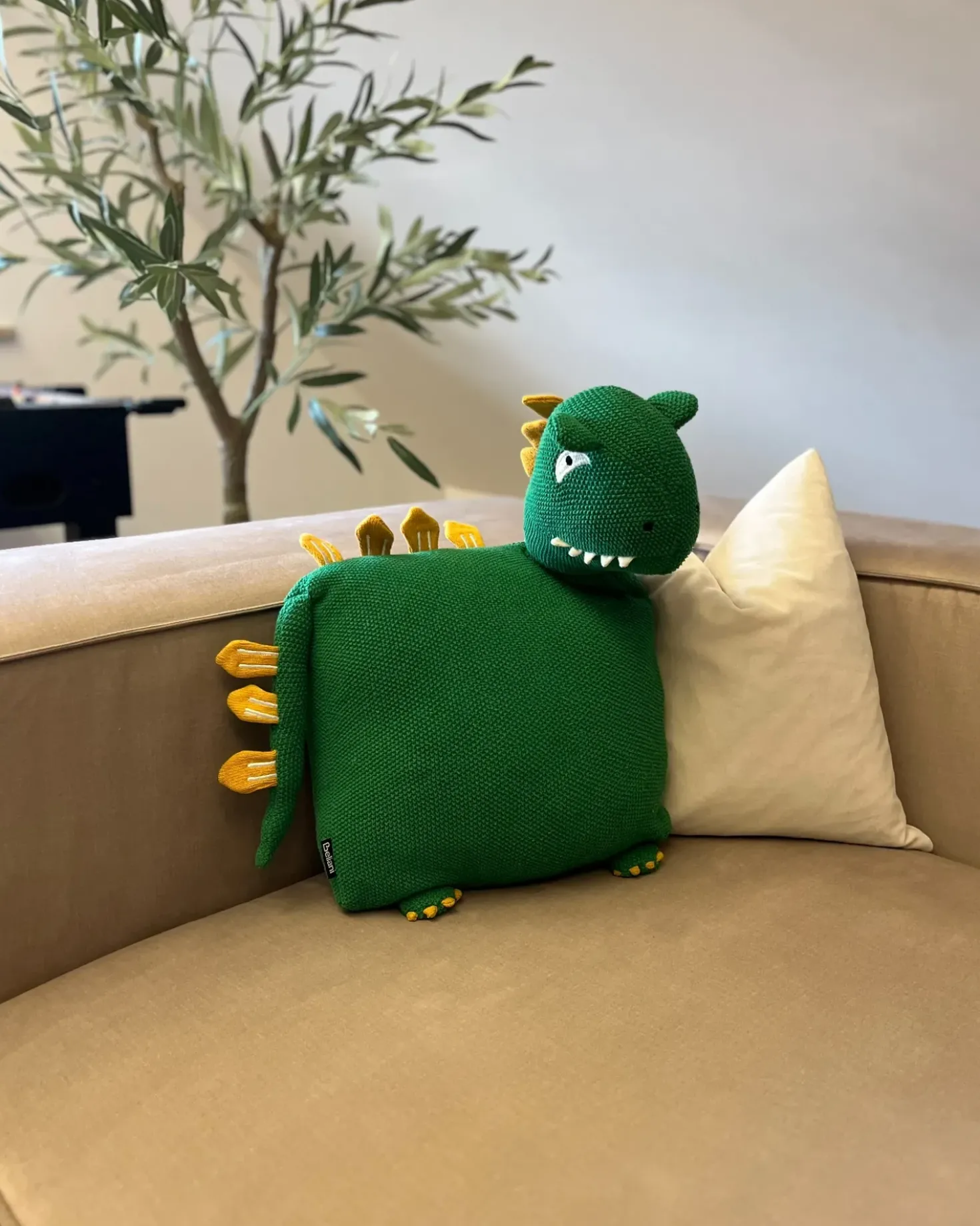 Set di 2 cuscini DINOS Cotone 45 x 45 cm Verde Dinosauro
