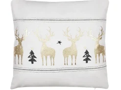 Set di 2 cuscini DONNER Cotone 45 x 45 cm Bianco Modello natalizio