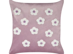 Set di 2 cuscini ECHINACEA Velluto 45 x 45 cm Viola