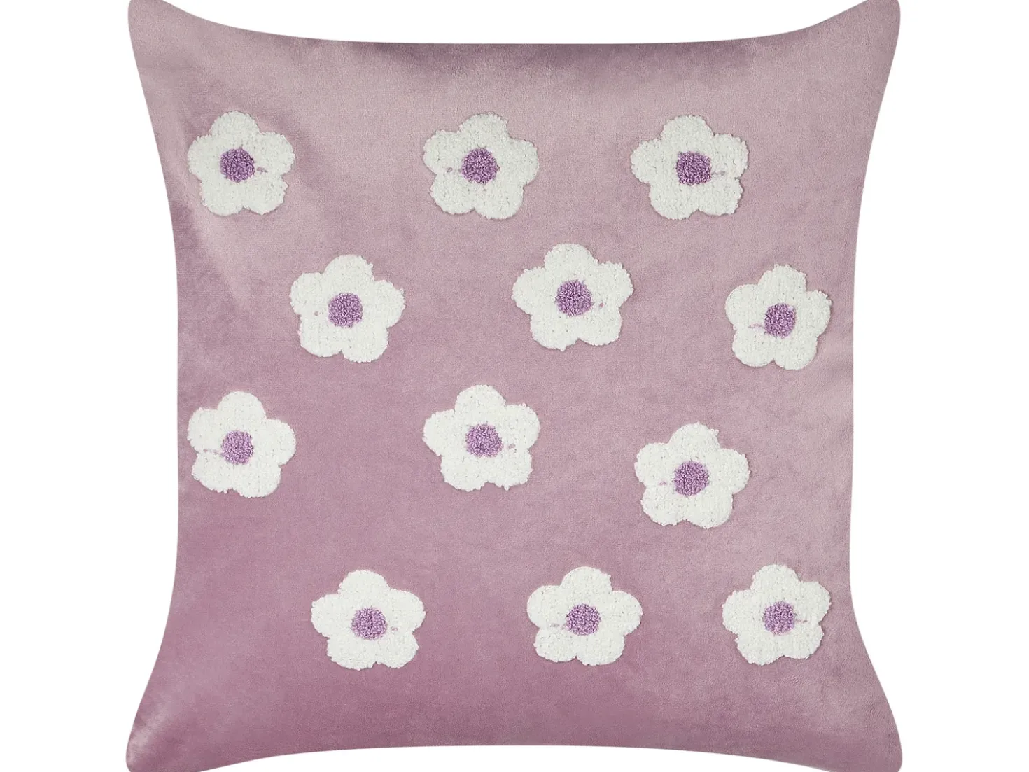 Set di 2 cuscini ECHINACEA Velluto 45 x 45 cm Viola