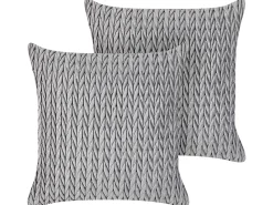 Set di 2 cuscini ECLIPTA 45 x 45 cm Grigio Tinta unita