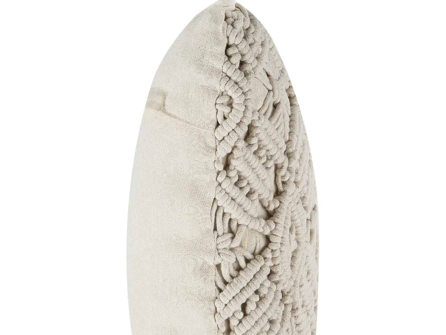 Set di 2 cuscini ESENKOY Cotone 50 x 50 cm Beige chiaro Trama geometrica