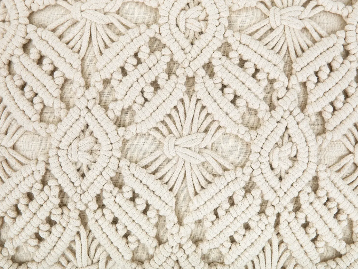 Set di 2 cuscini ESENKOY Cotone 50 x 50 cm Beige chiaro Trama geometrica