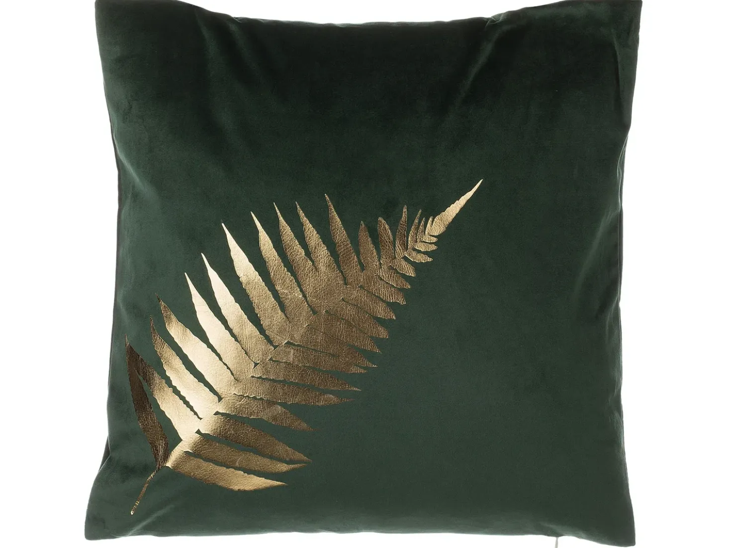 Set di 2 cuscini FERN Velluto 45 x 45 cm Verde scuro Trama di piante