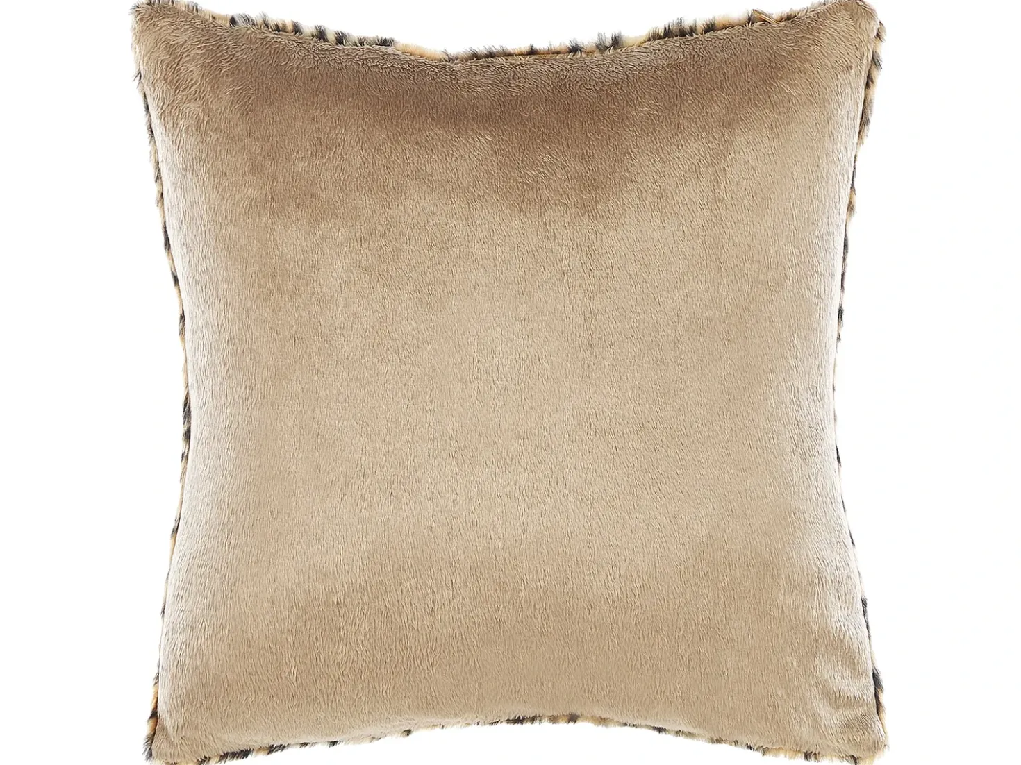 Set di 2 cuscini FOXTAIL Finta pelliccia 45 x 45 cm Marrone Trama animale