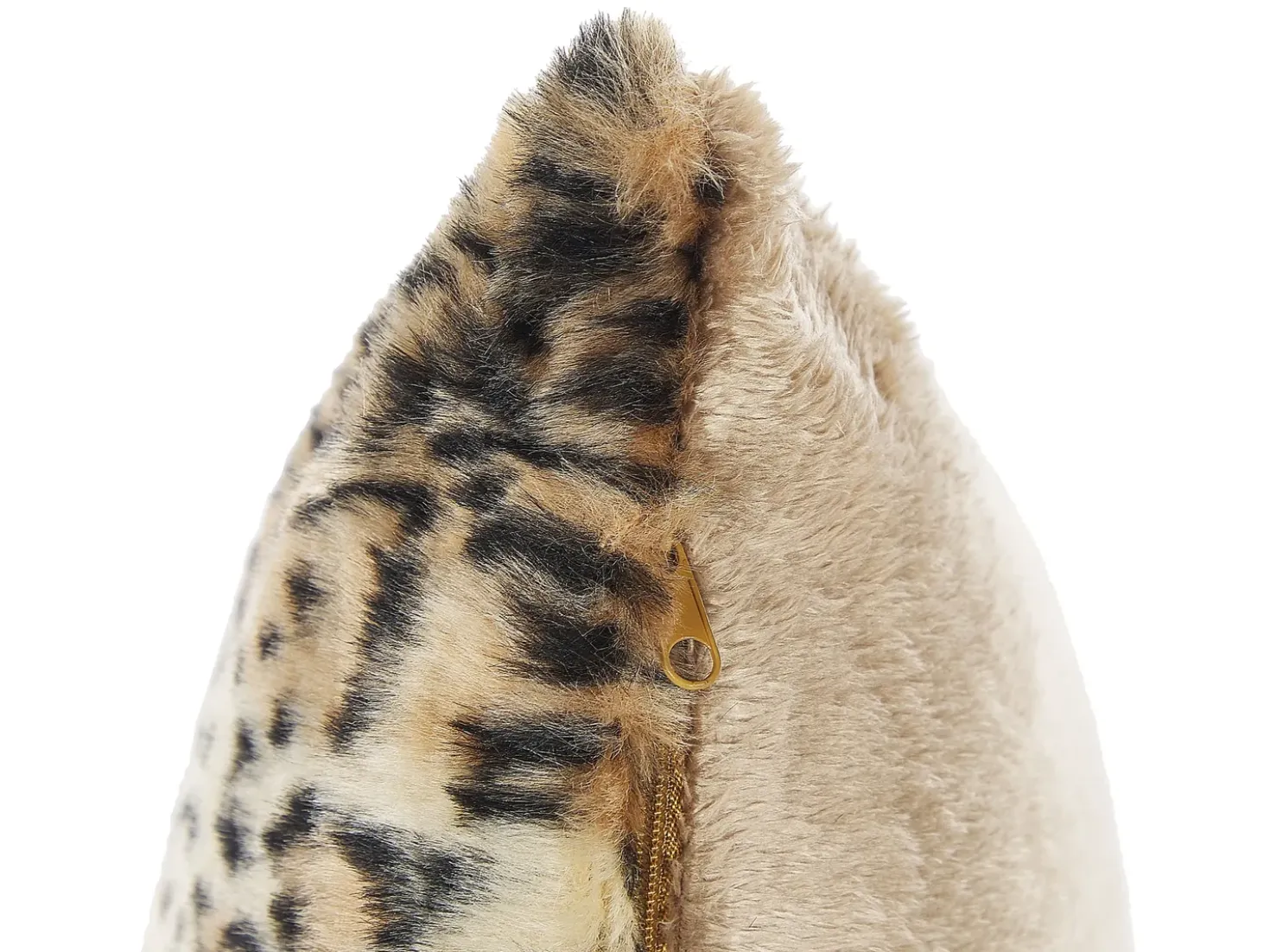 Set di 2 cuscini FOXTAIL Finta pelliccia 45 x 45 cm Marrone Trama animale