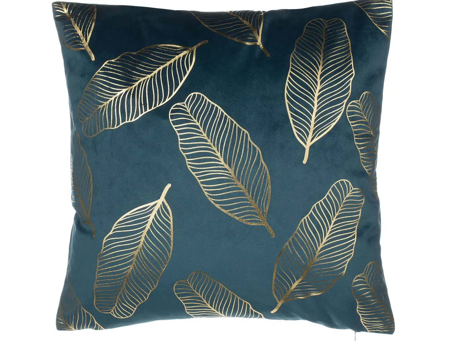 Set di 2 cuscini FREESIA Velluto 45 x 45 cm Foglia di tè Trama di piante