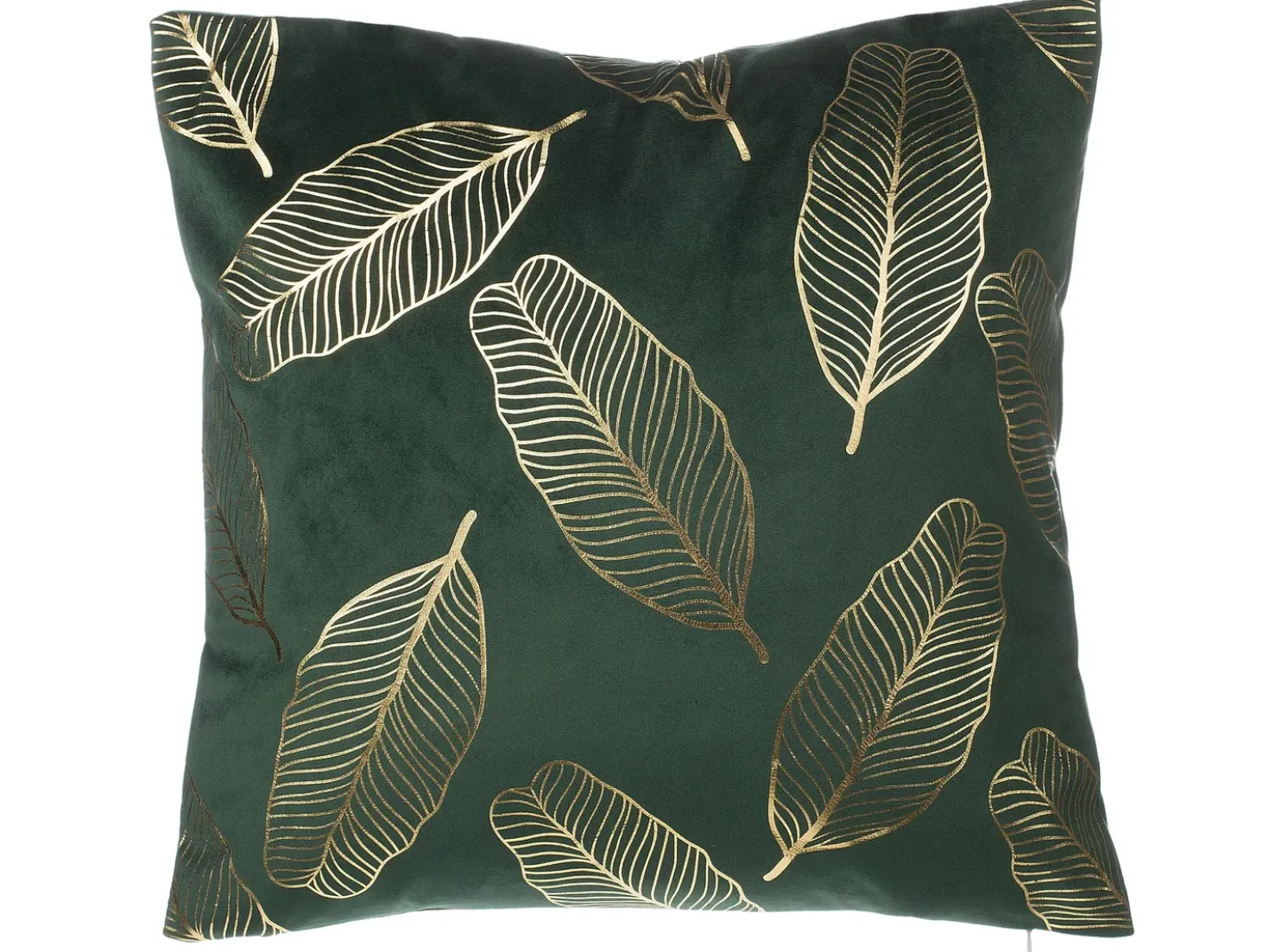 Set di 2 cuscini FREESIA Velluto 45 x 45 cm Verde scuro Trama di piante