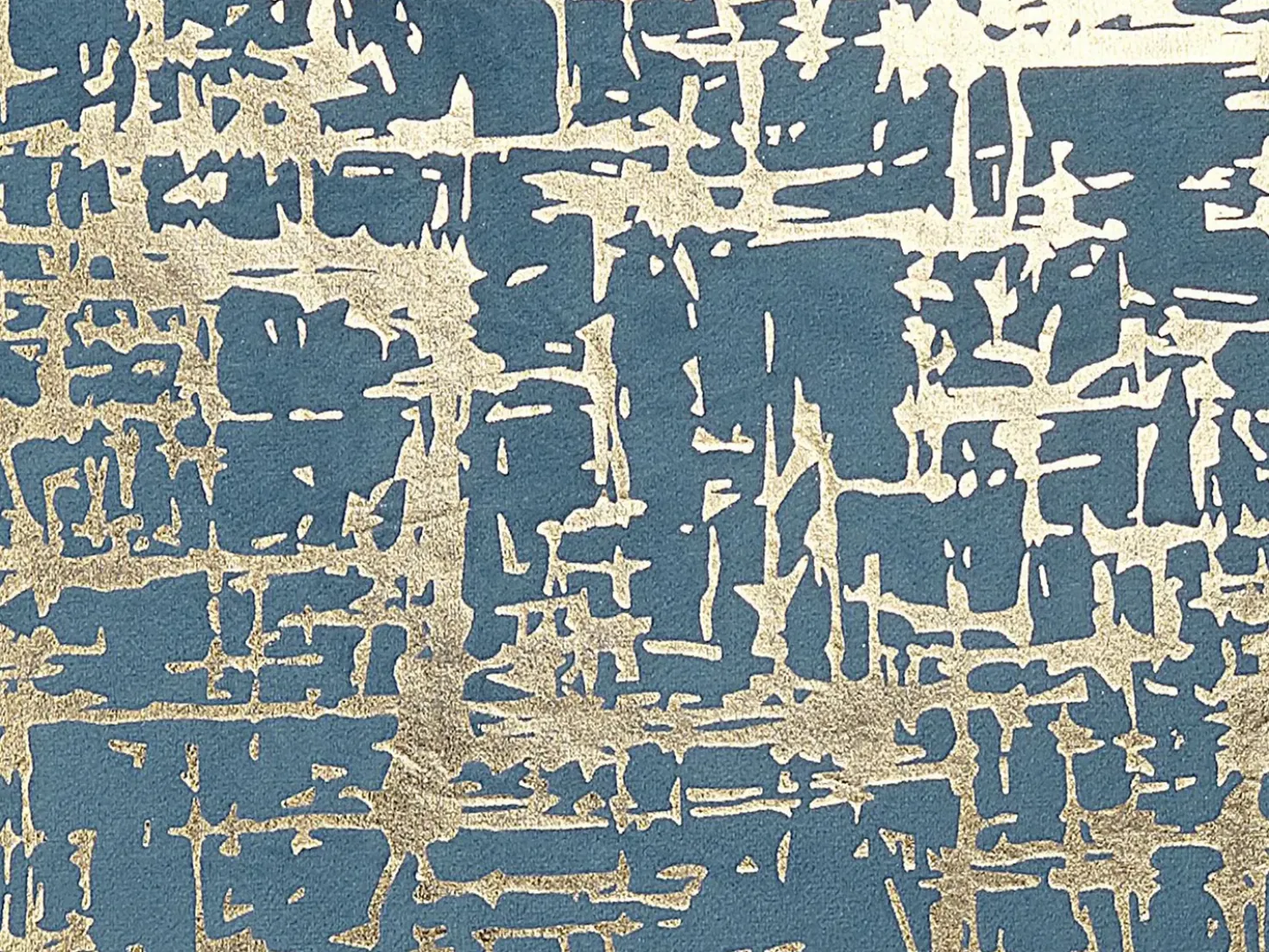 Set di 2 cuscini GARDENIA Velluto 45 x 45 cm Blu Trama astratta