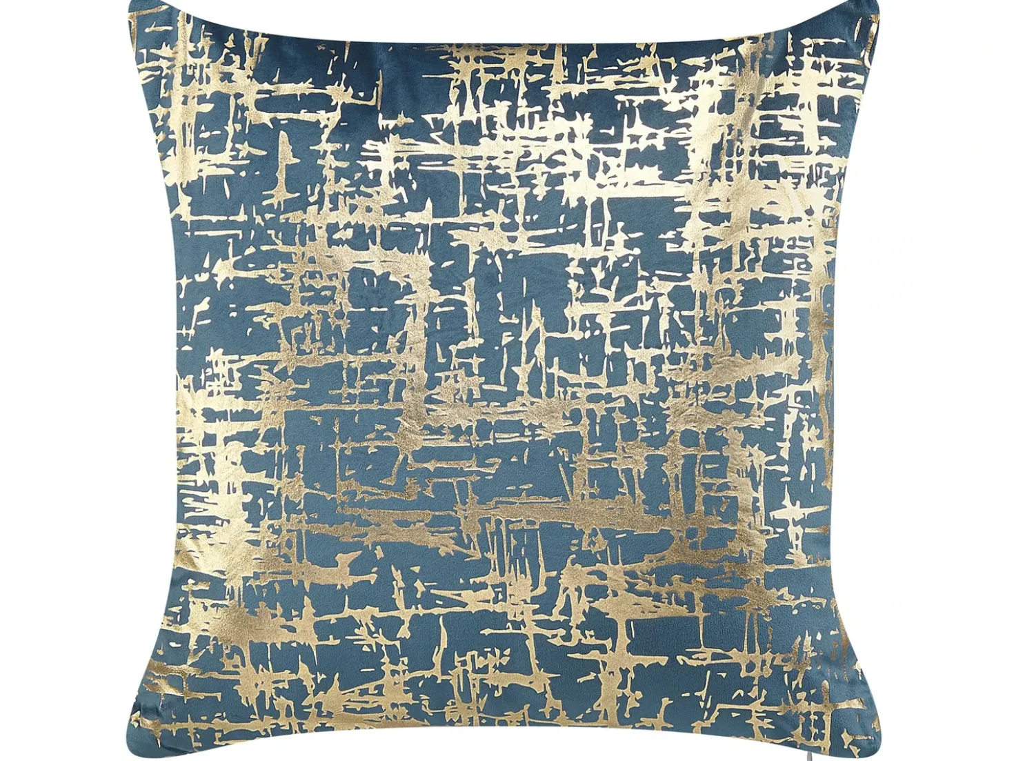 Set di 2 cuscini GARDENIA Velluto 45 x 45 cm Blu Trama astratta