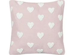 Set di 2 cuscini GAZANIA Cotone 45 x 45 cm Rosa pastello