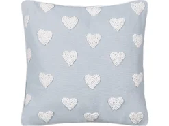 Set di 2 cuscini GAZANIA Cotone 45 x 45 cm Grigio chiaro