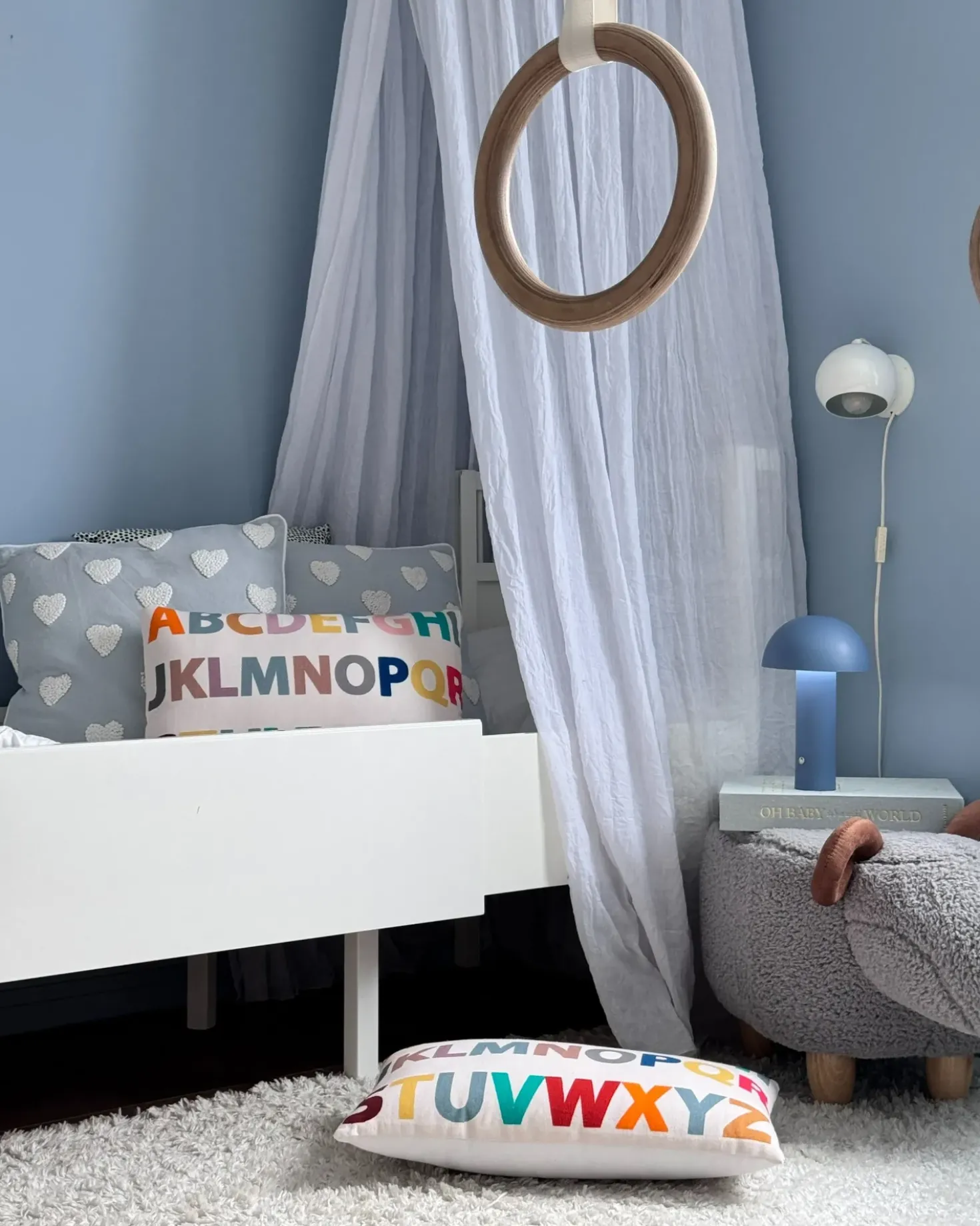Set di 2 cuscini GAZANIA Cotone 45 x 45 cm Grigio chiaro