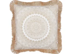 Set di 2 cuscini GERANIUM 45 x 45 cm Beige Trama orientale