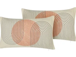 Set di 2 cuscini GERBERA 30 x 50 cm Multicolore Trama astratta