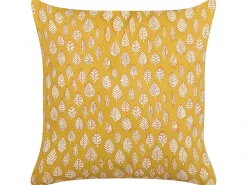 Set di 2 cuscini GINNALA Cotone 45 x 45 cm Giallo Trama di piante