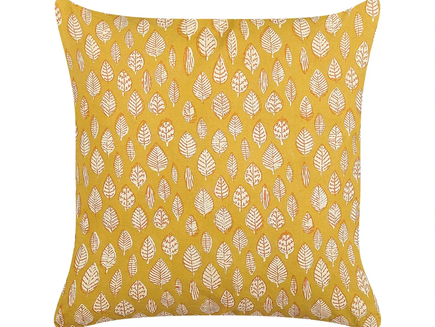 Set di 2 cuscini GINNALA Cotone 45 x 45 cm Giallo Trama di piante