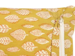 Set di 2 cuscini GINNALA Cotone 45 x 45 cm Giallo Trama di piante