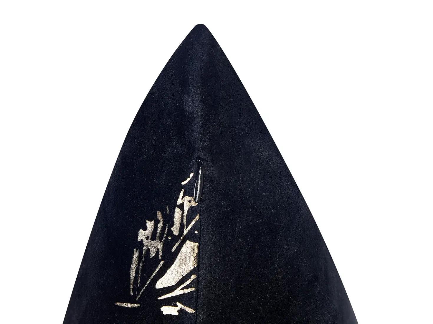 Set di 2 cuscini GOLDENROD Velluto 45 x 45 cm Nero Trama di piante