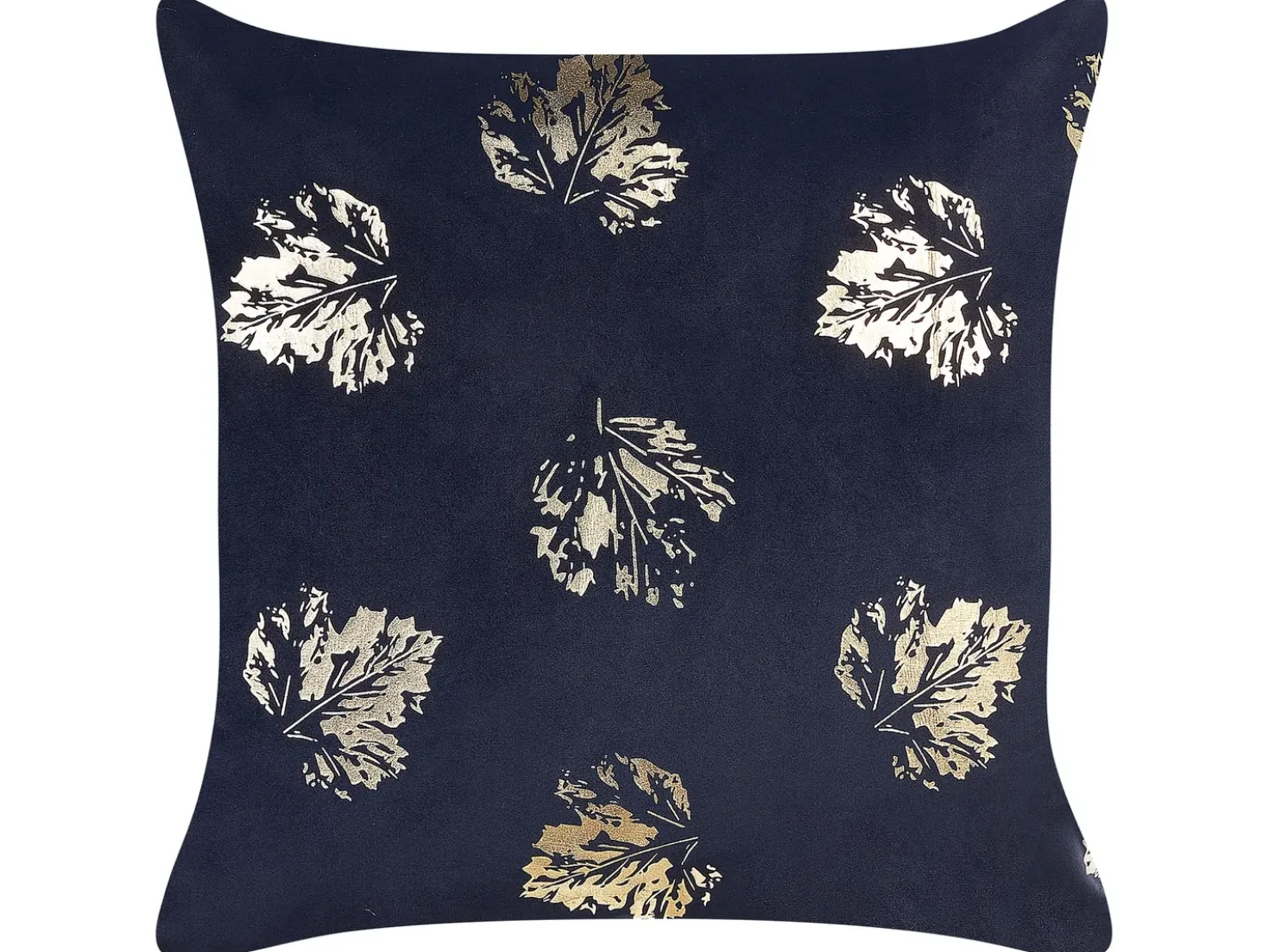 Set di 2 cuscini GOLDENROD Velluto 45 x 45 cm Nero Trama di piante