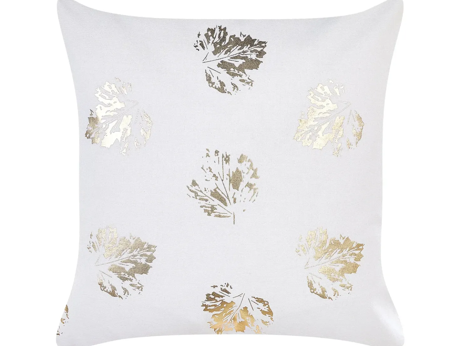 Set di 2 cuscini GOLDENROD Velluto 45 x 45 cm Bianco Trama di piante