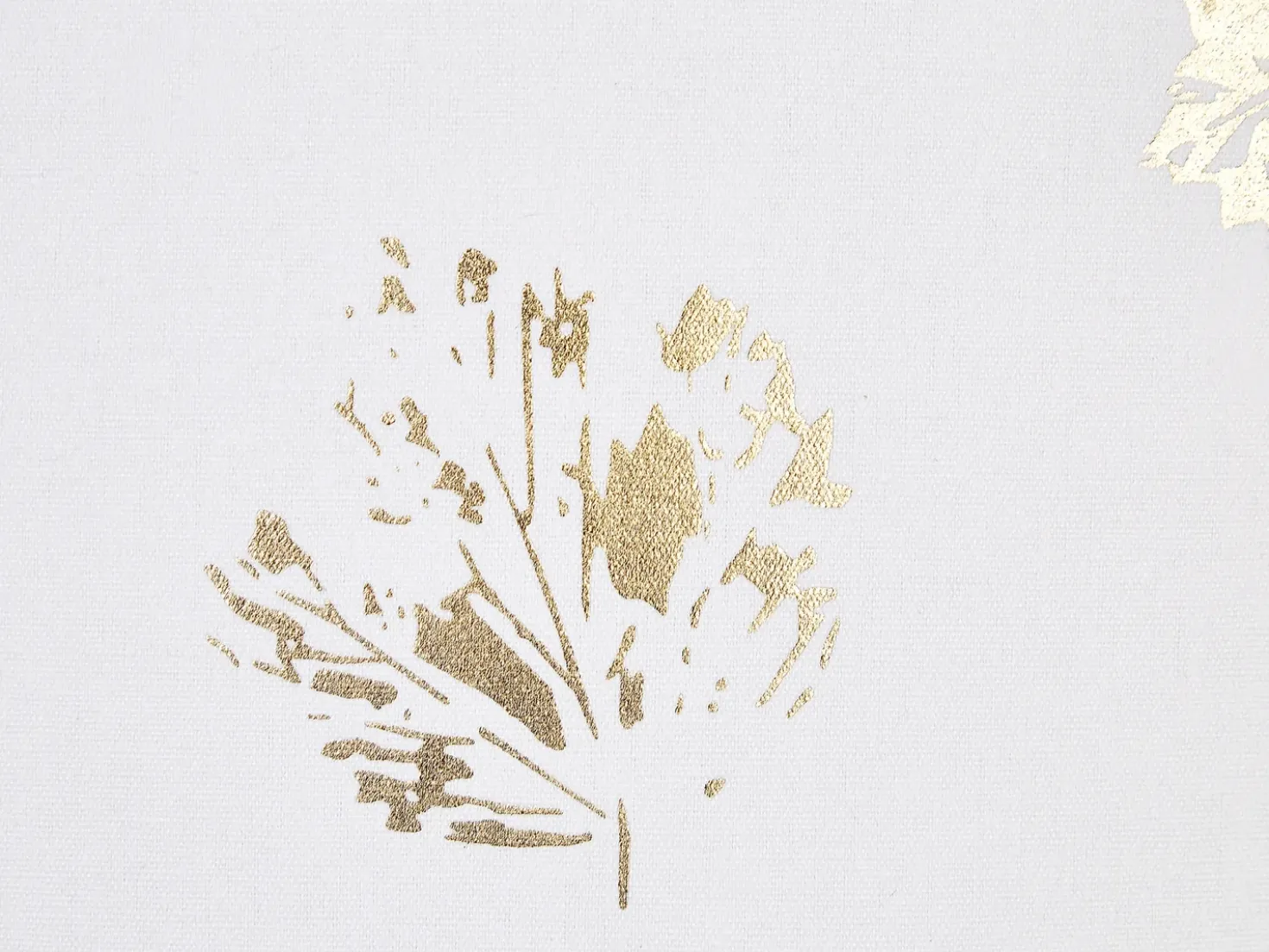 Set di 2 cuscini GOLDENROD Velluto 45 x 45 cm Bianco Trama di piante