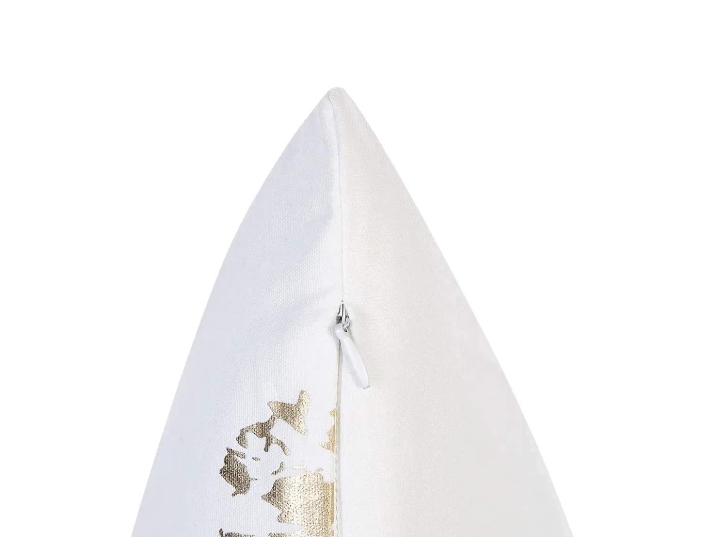 Set di 2 cuscini GOLDENROD Velluto 45 x 45 cm Bianco Trama di piante