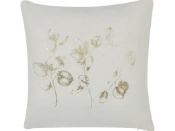 Set di 2 cuscini GOMPHRENA 45 x 45 cm Beige chiaro Trama di piante