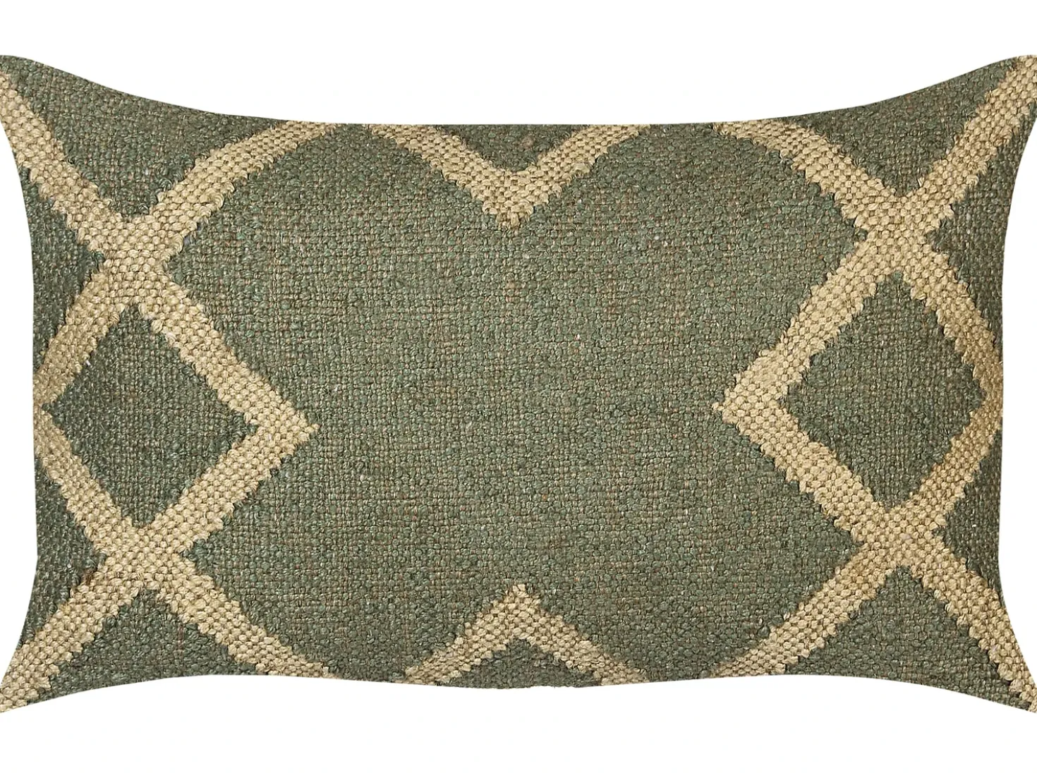 Set di 2 cuscini GOPI Iuta 30 x 50 cm Verde Trama orientale