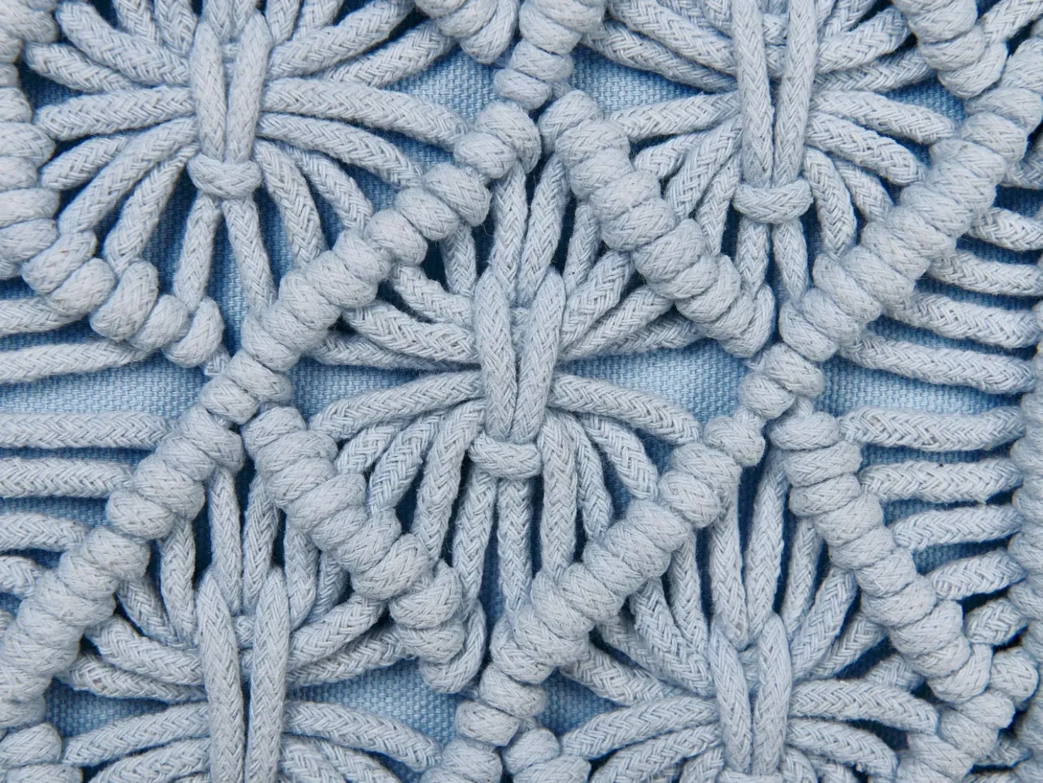 Set di 2 cuscini GOREME Bouclé 45 x 45 cm Blu Trama geometrica