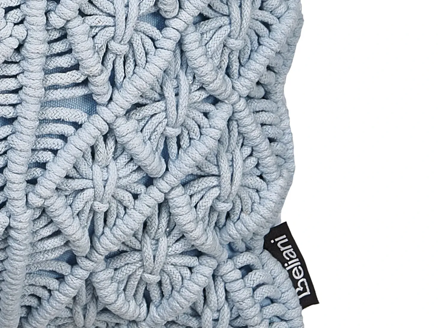Set di 2 cuscini GOREME Bouclé 45 x 45 cm Blu Trama geometrica