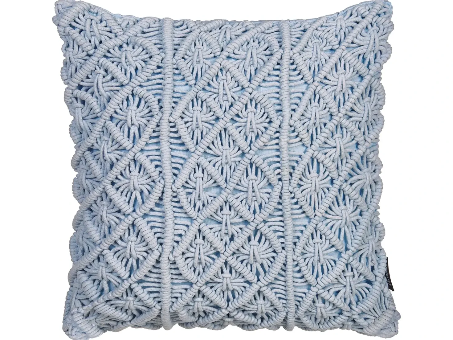 Set di 2 cuscini GOREME Bouclé 45 x 45 cm Blu Trama geometrica