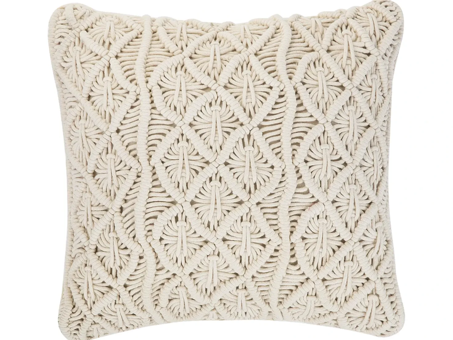Set di 2 cuscini GOREME Cotone 45 x 45 cm Beige chiaro Trama geometrica