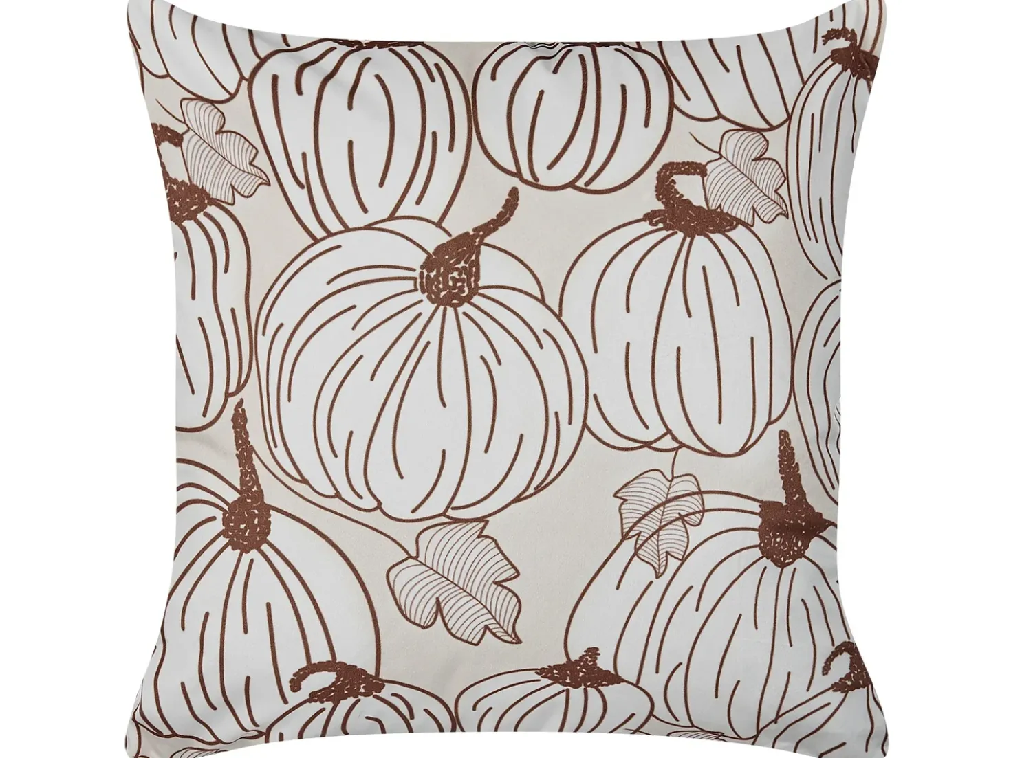 Set di 2 cuscini GOURD Velluto 45 x 45 cm Beige Trama di piante