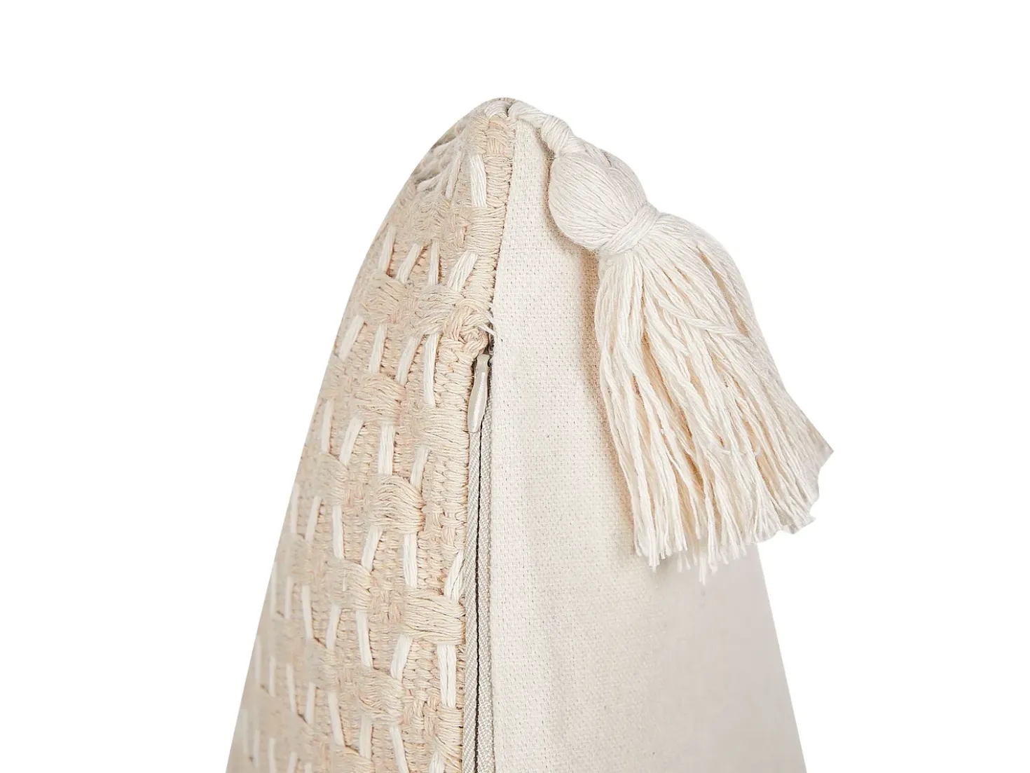 Set di 2 cuscini HAKONE 45 x 25 cm Beige chiaro Trama geometrica