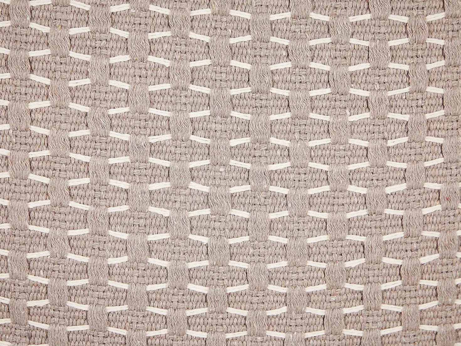 Set di 2 cuscini HAKONE 42 x 42 cm Tortora Trama geometrica