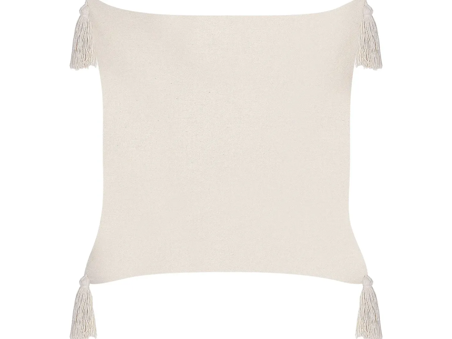 Set di 2 cuscini HAKONE 42 x 42 cm Beige chiaro Trama geometrica