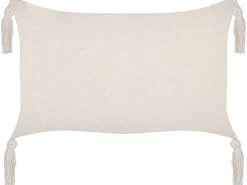 Set di 2 cuscini HAKONE 45 x 25 cm Tortora Trama geometrica