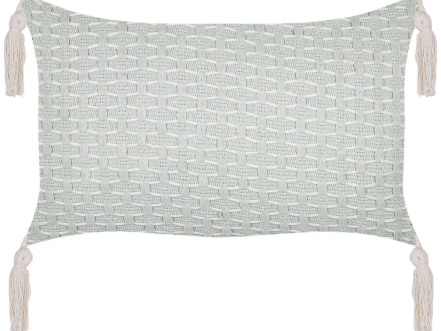 Set di 2 cuscini HAKONE 45 x 25 cm Verde menta Trama geometrica