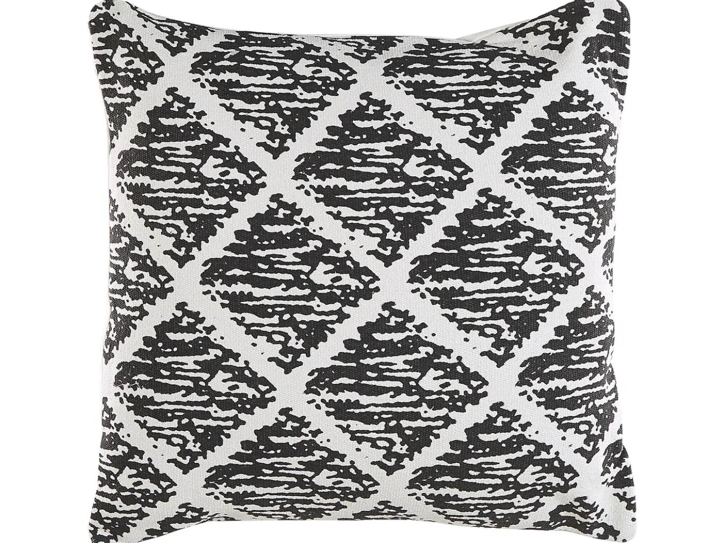 Set di 2 cuscini HAZRO Cotone 45 x 45 cm Nero Trama geometrica