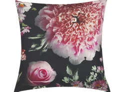 Set di 2 cuscini HEDERA 45 x 45 cm Nero Trama floreale