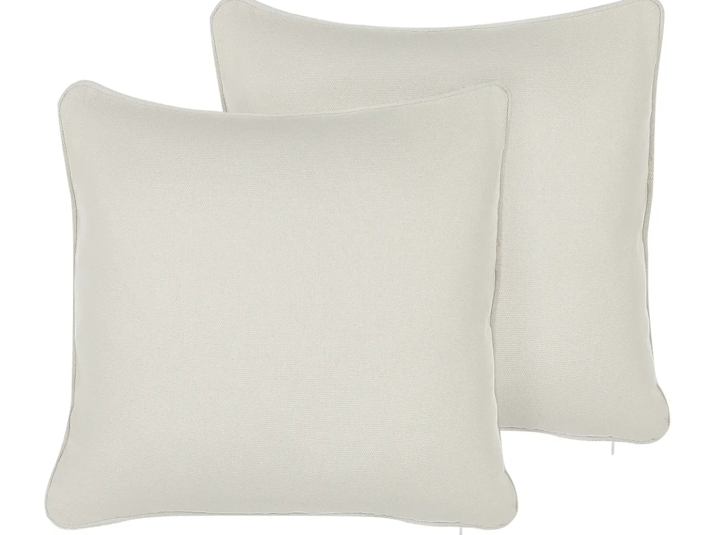 Set di 2 cuscini HELIOTROPE 45 x 45 cm Bianco Tinta unita