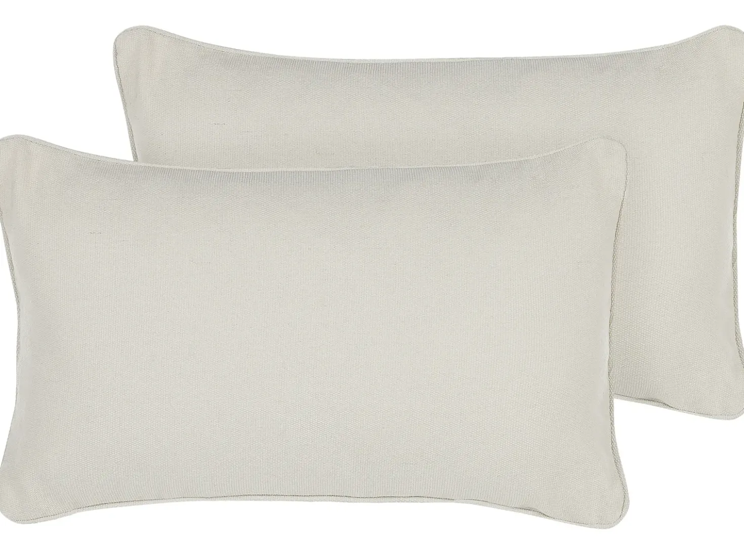 Set di 2 cuscini HELIOTROPE 30 x 50 cm Bianco Tinta unita