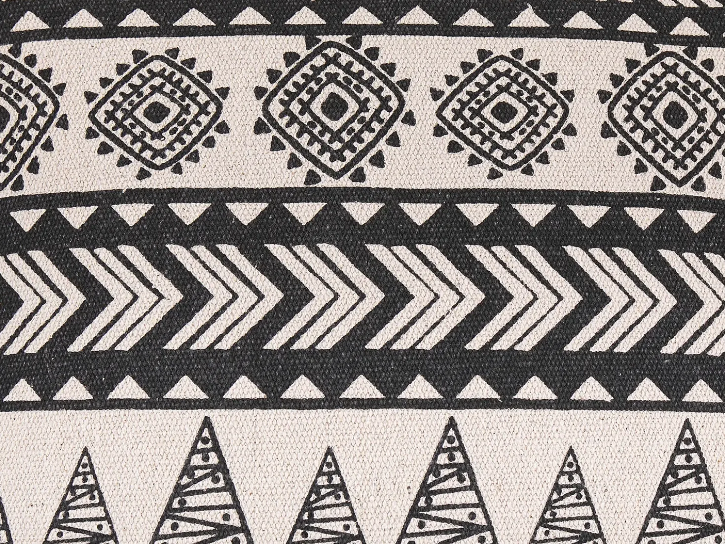 Set di 2 cuscini HENTEPE Cotone 45 x 45 cm Nero Trama geometrica