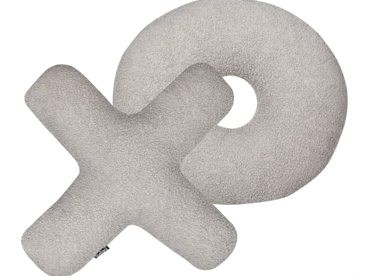 Set di 2 cuscini HESPERIS Bouclé Grigio chiaro Tinta unita
